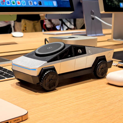 Cybertruck 3in1 Wireless Charging dock - Office or bedroom (Adult or kids) -BRONZE, SILVER OR GREY