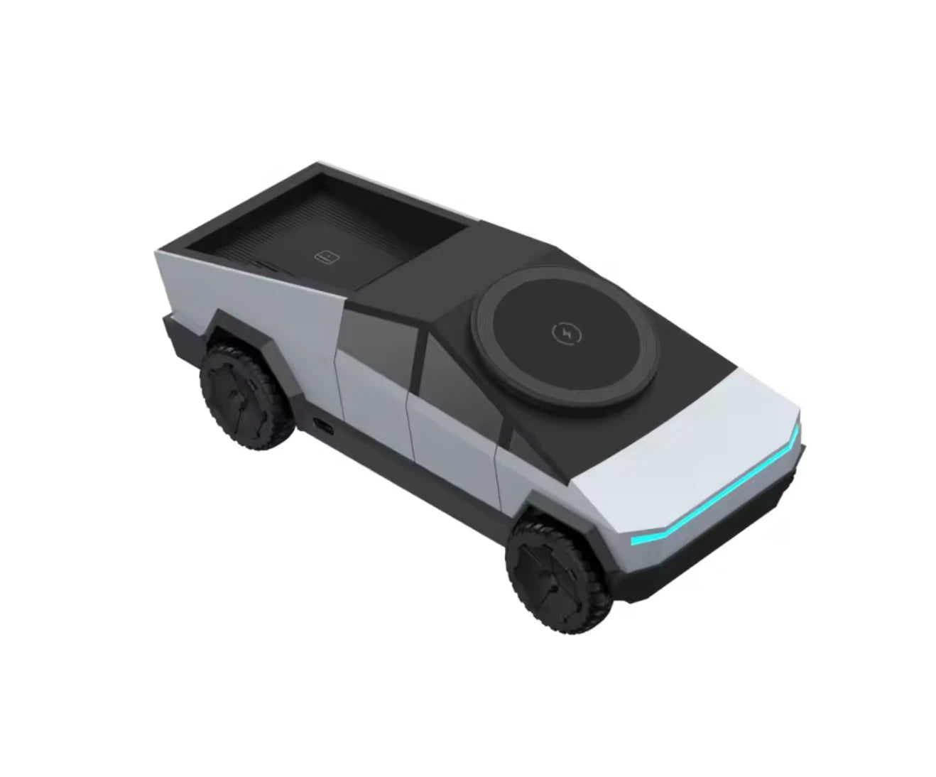 Cybertruck 3in1 Wireless Charging dock - Office or bedroom (Adult or kids) -BRONZE, SILVER OR GREY